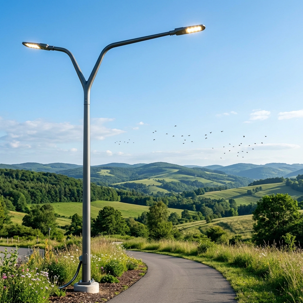 Sleek V-Shape Dual Arm Pole