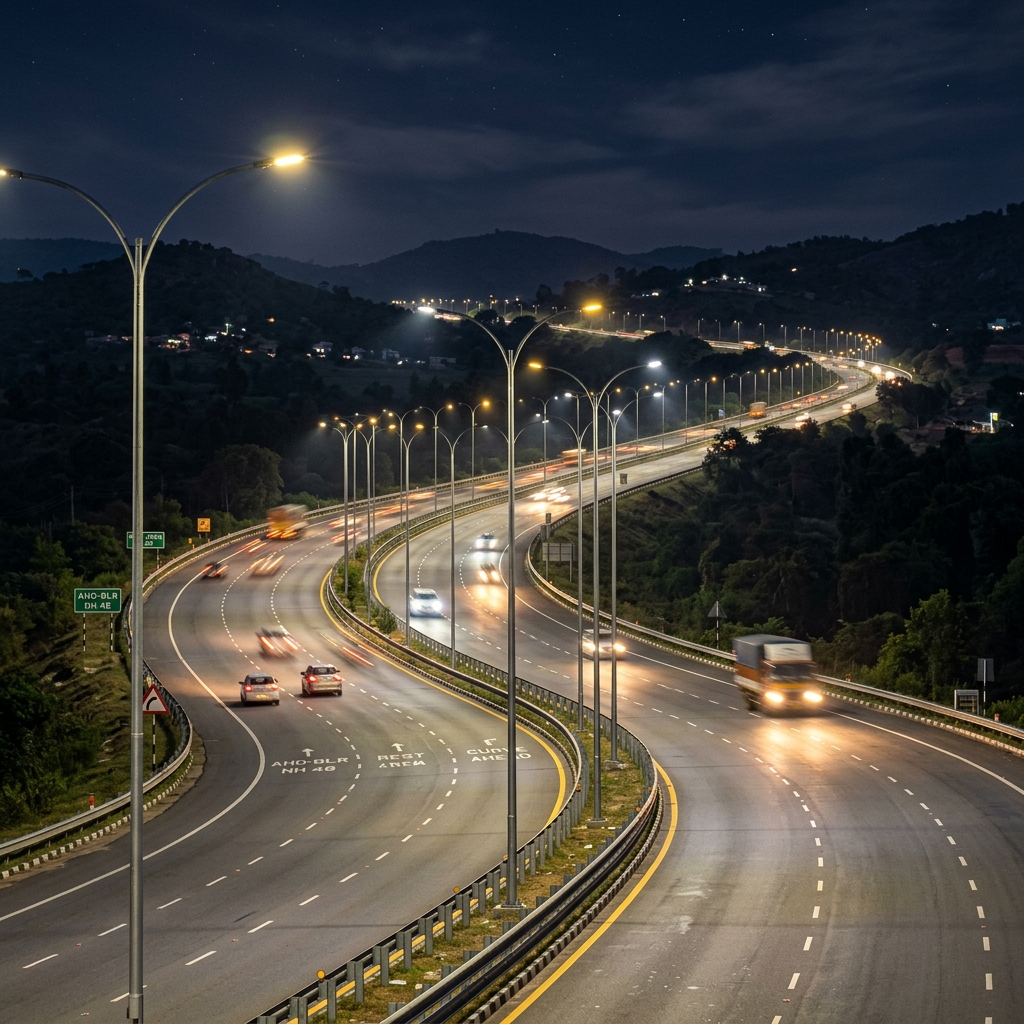 Indian Highway Curved Pole