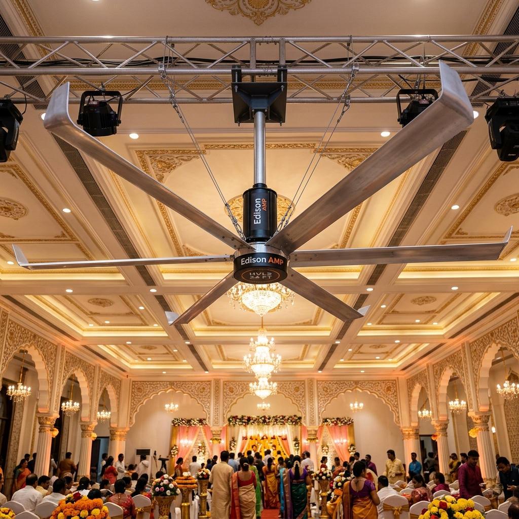 Edison AMP HVLS Fan in Marriage Hall