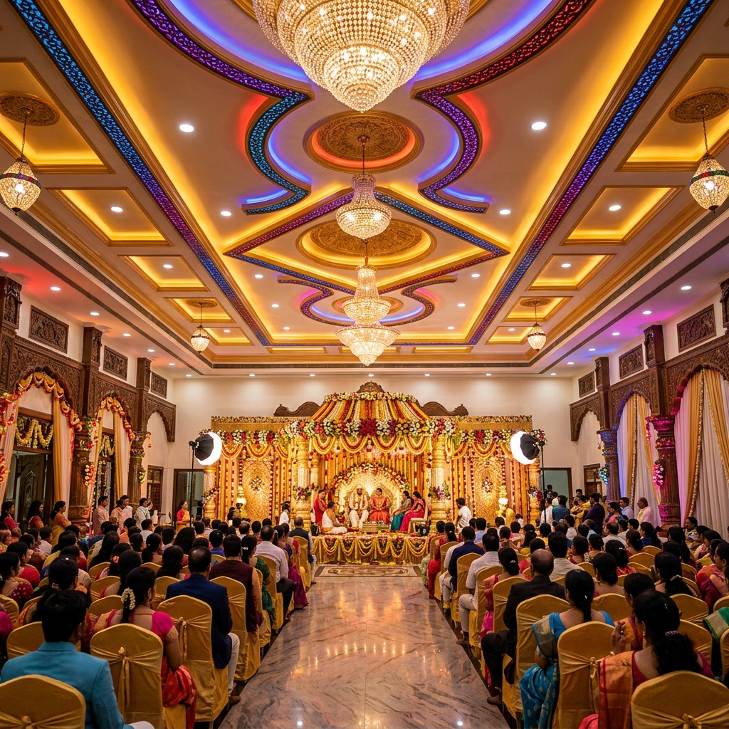 Grand Marriage Hall Decorative Lighting